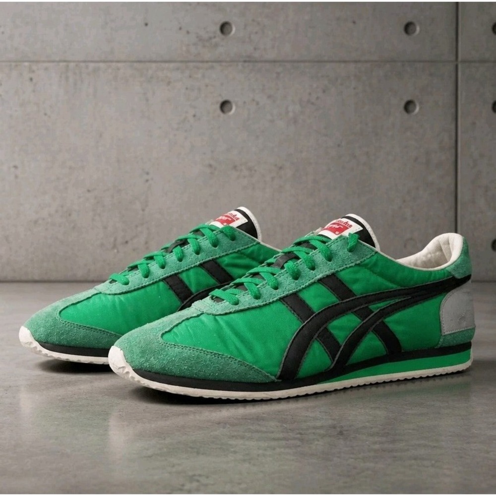Asics Onitsuka Tiger Serrano Men's Size 10 US - Running Shoe Green/Black RARE!